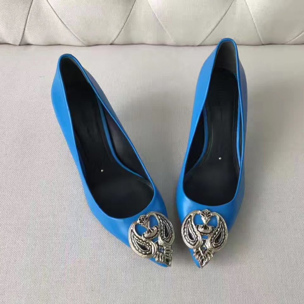 Stella Luna Blue Leather Heel